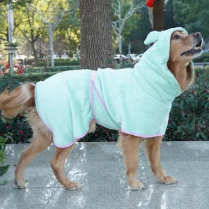 Dog Bathrobe Hooded Jacket