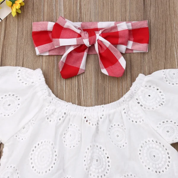 Newborn Baby Girl Clothes With Headband Outfit - Image 3