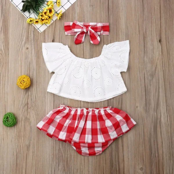 Newborn Baby Girl Clothes With Headband Outfit - Image 2