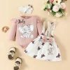 3 Pcs Infant Baby Girls Clothes Sets