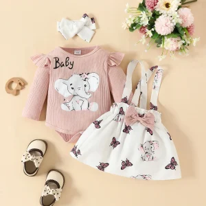 3 Pcs Infant Baby Girls Clothes Sets