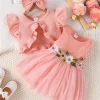 Pink Lace Dress For Baby