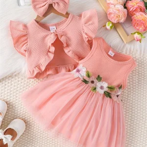 Pink Lace Dress For Baby